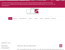 Tablet Screenshot of gewobau-schwabach.de